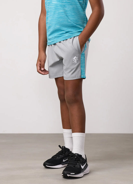 Gym King Junior Energy Space Dye Short Urban Grey/Ocean Blue Multi