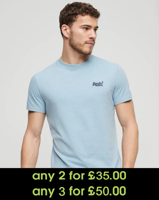 Superdry Essential Logo Embroidered T-Shirt China Blue