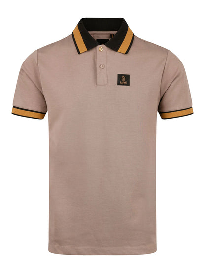 Luke 1977 Makati Honeycomb Textured Polo Shirt Hardnut Black Gold