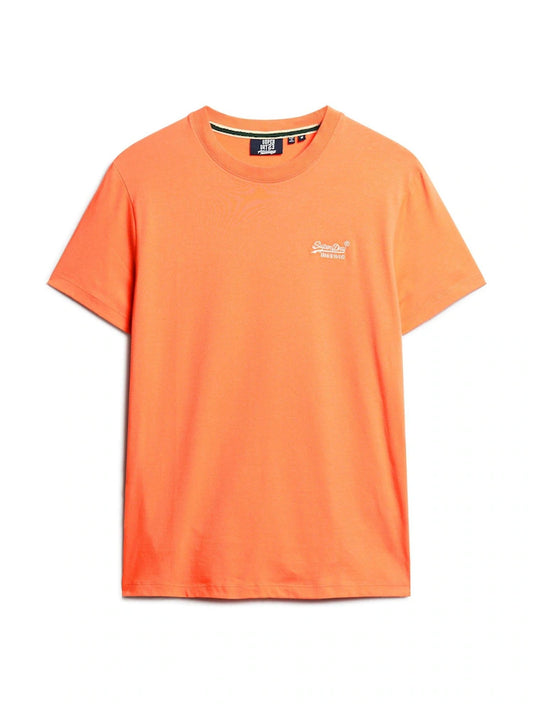 Superdry Essential Logo Embroidered T-Shirt Sunburst Coral*