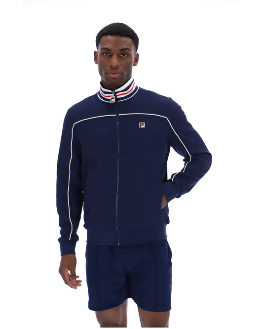 FILA Vintage Federico Tipped Track Jacket Navy