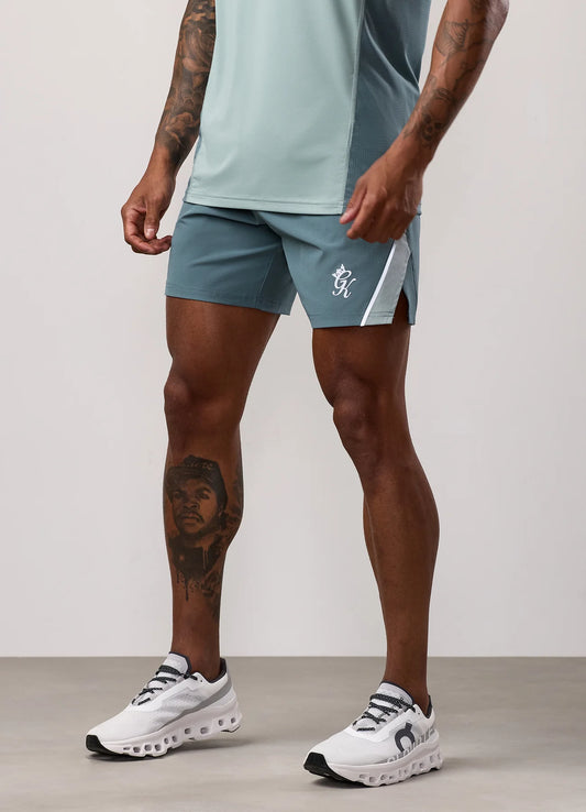 Gym King Flex 2.0 Short Silver Blue/Petrol Blue