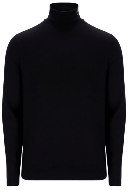 Sergio Tacchini Edward Roll Neck Jumper Black/Gold Lurex
