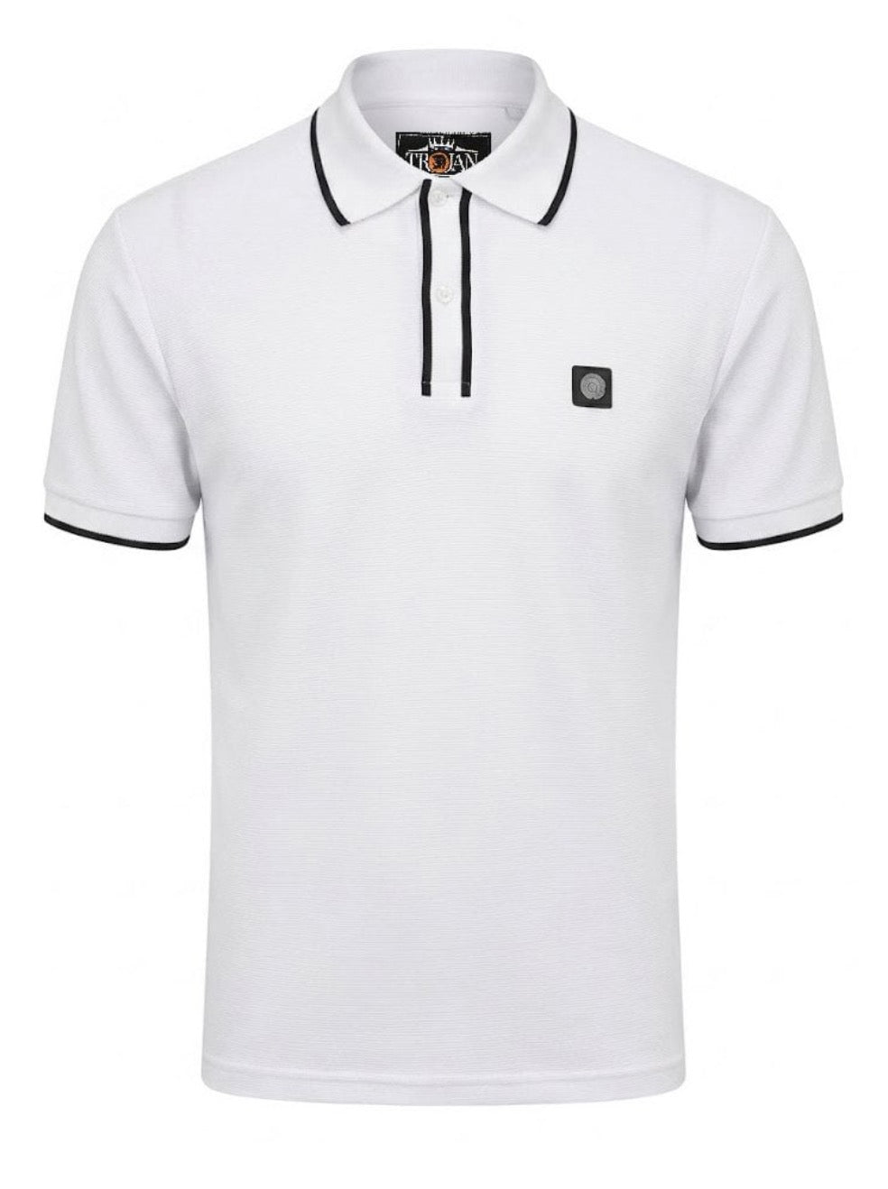 Trojan Mono Ottoman Rib Polo White
