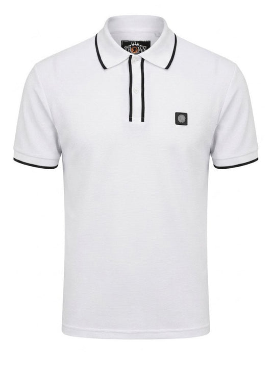 Trojan Mono Ottoman Rib Polo White