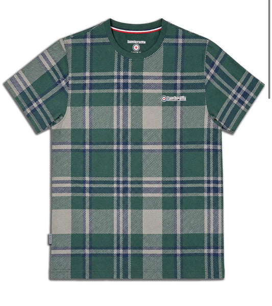 Lambretta Tartan Check T- Shirt Green Gables