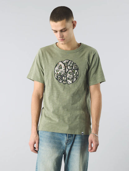 Pretty Green Aquarelle Paisley T-Shirt Green