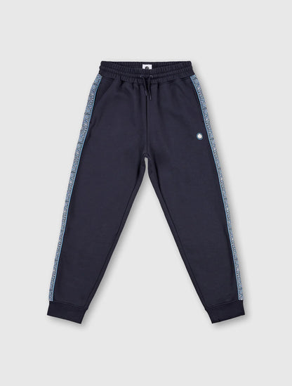 Pretty Green Eclipse Paisley Tape Joggers Navy