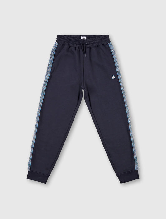 Pretty Green Eclipse Paisley Tape Joggers Navy