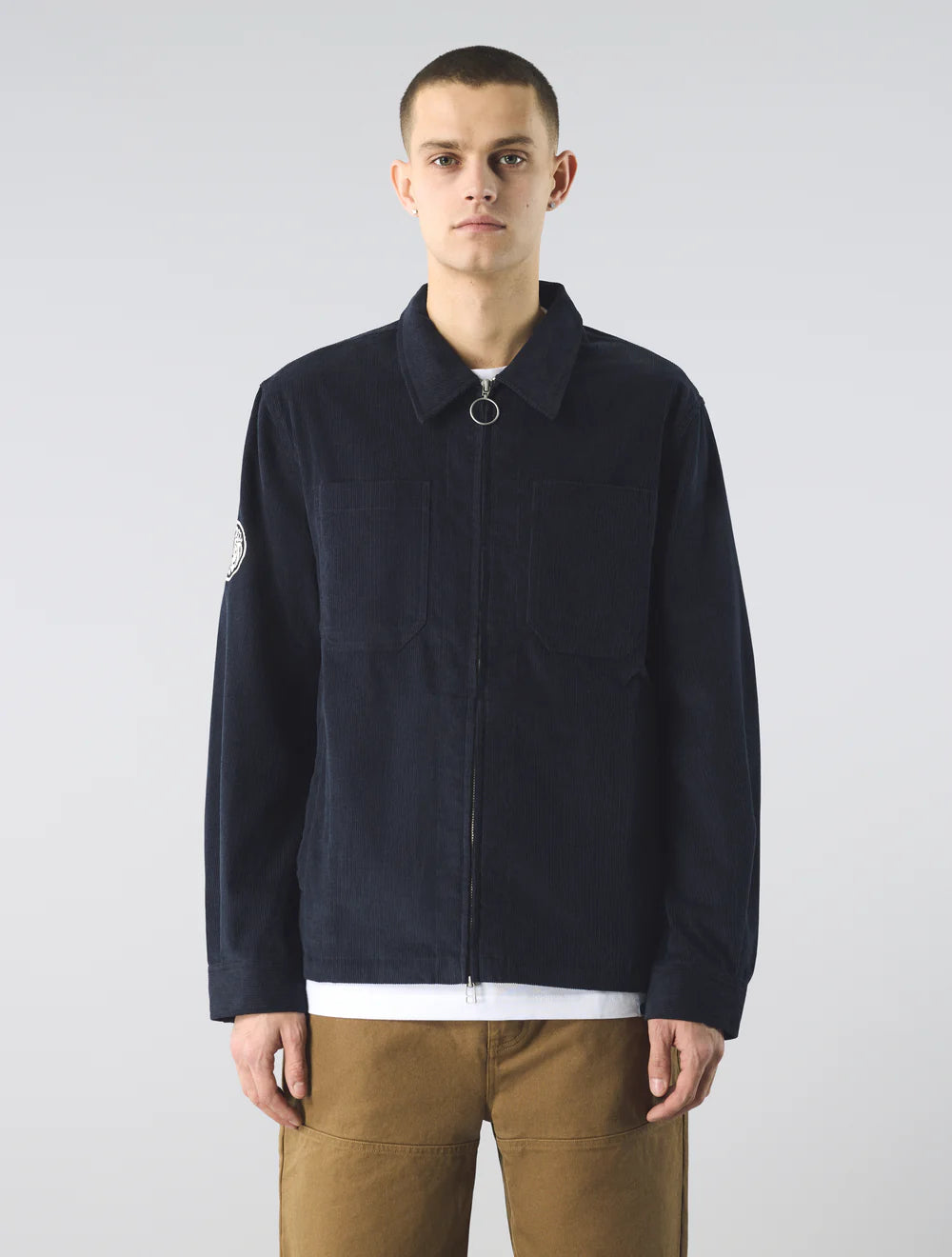 Pretty Green Prestwich Cord Overshirt Navy