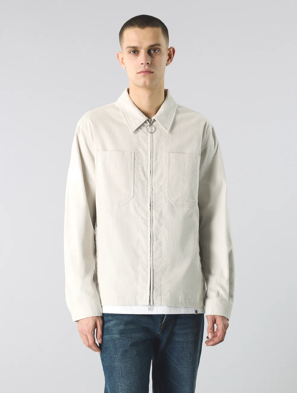 Pretty Green Prestwich Cord Overshirt Stone