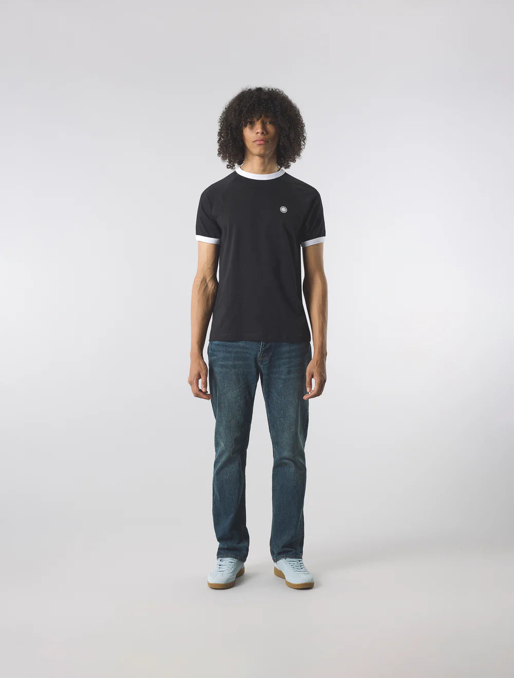 Pretty Green Boston Ringer T-Shirt Black