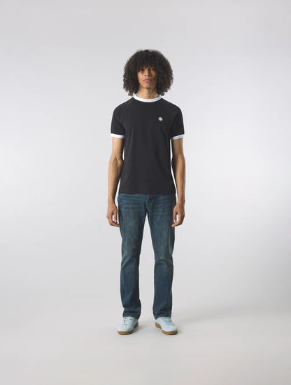 Pretty Green Boston Ringer T-Shirt Black