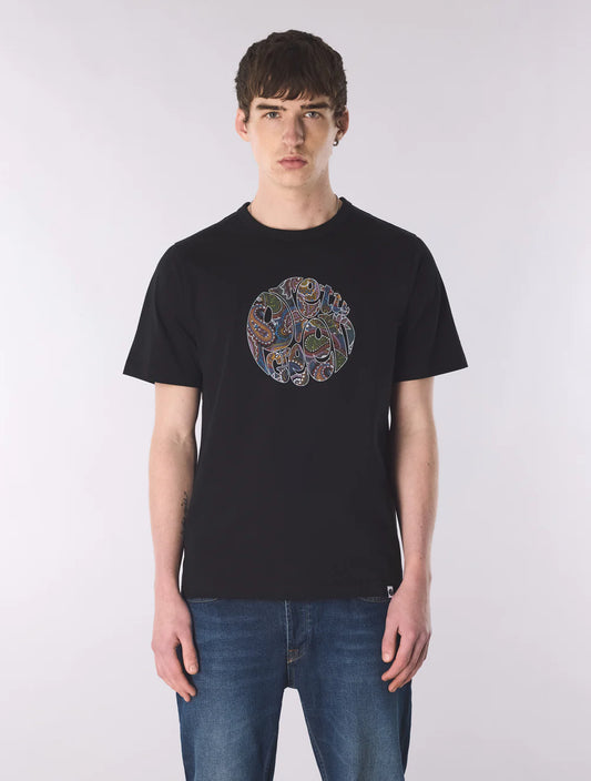 Pretty Green House Paisley Logo T-Shirt Black
