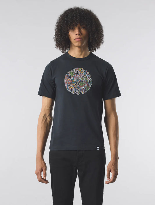 Pretty Green House Paisley Logo T-Shirt Black