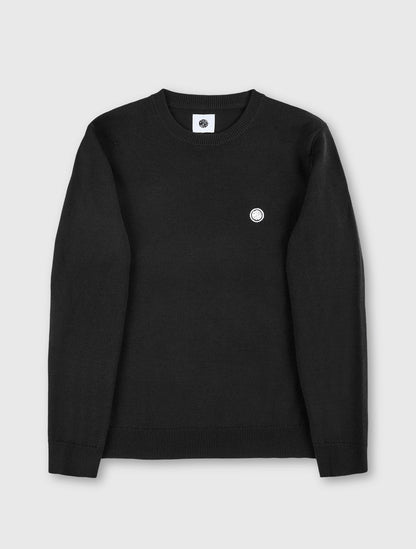 Pretty Green Merino Blend Crew Sweatshirt Black