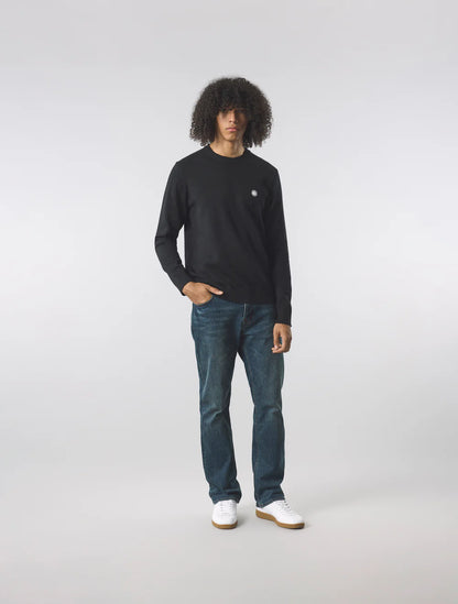 Pretty Green Merino Blend Crew Sweatshirt Black