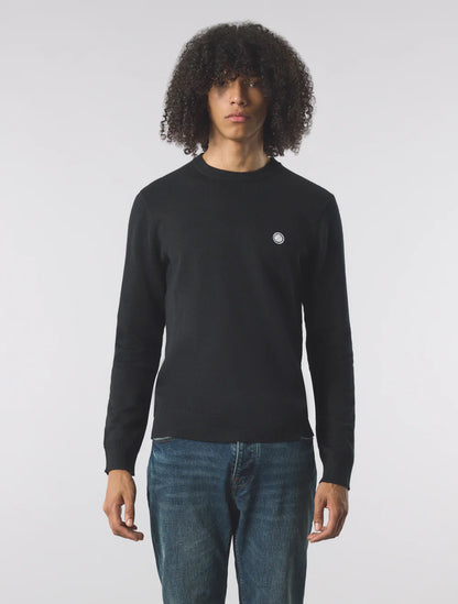 Pretty Green Merino Blend Crew Sweatshirt Black