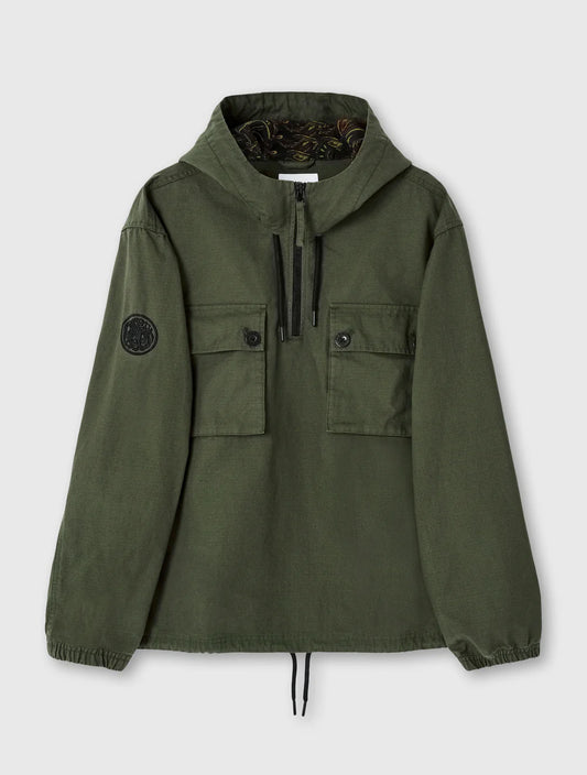 Pretty Green Hatton Smock Khaki