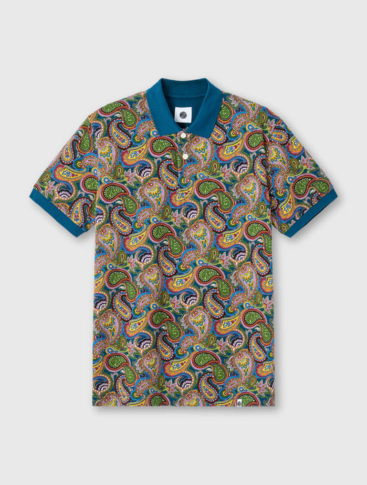 Pretty Green House Paisley Polo Shirt Multi