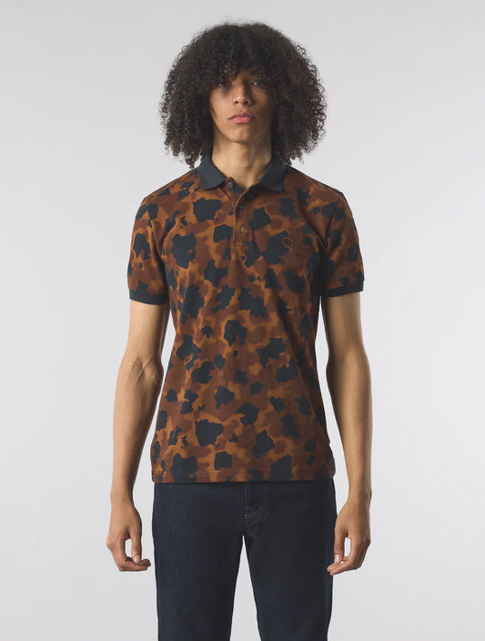 Pretty Green Brindle Polo Shirt Brown