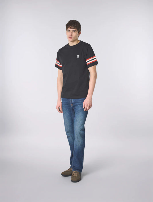 Pretty Green Stratosphere Sleeve Stripe T-Shirt Black
