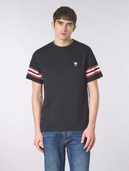 Pretty Green Stratosphere Sleeve Stripe T-Shirt Black