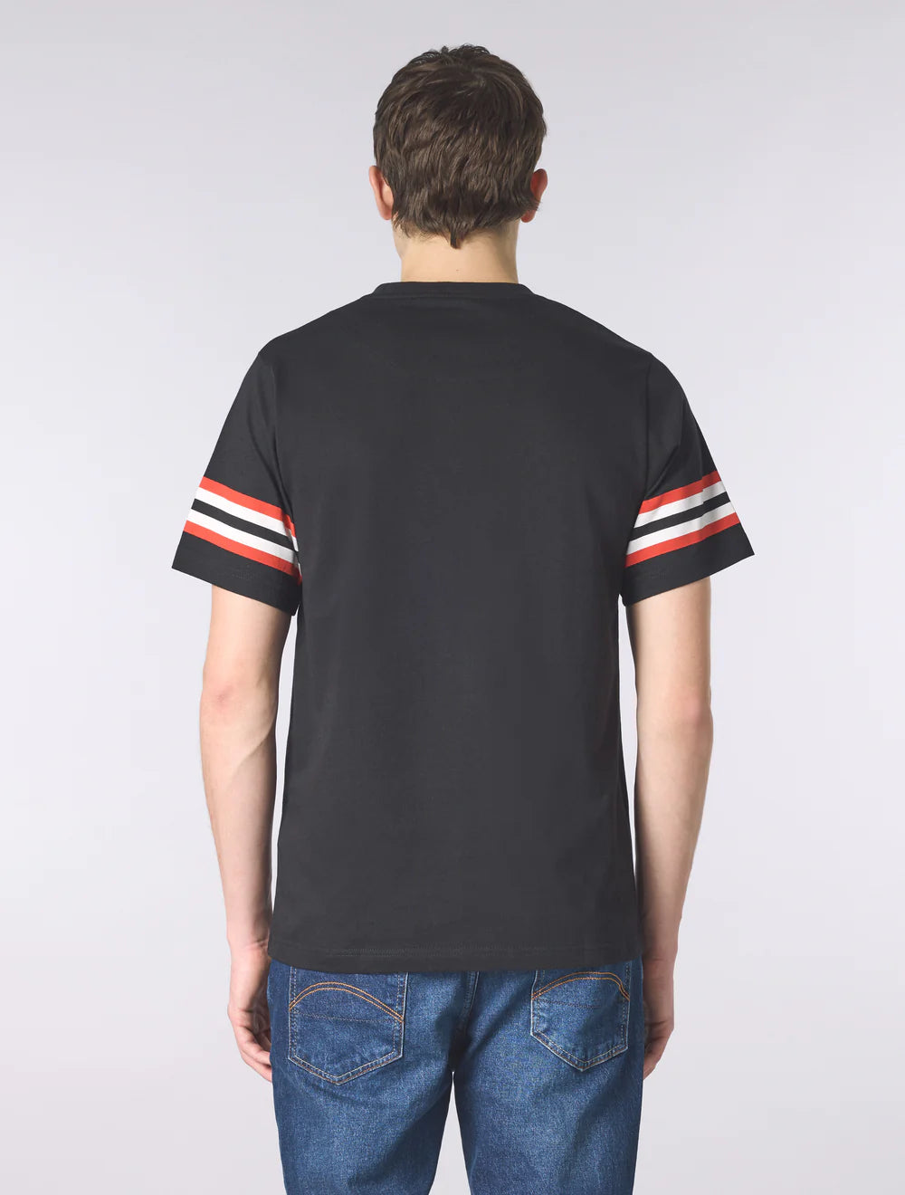 Pretty Green Stratosphere Sleeve Stripe T-Shirt Black