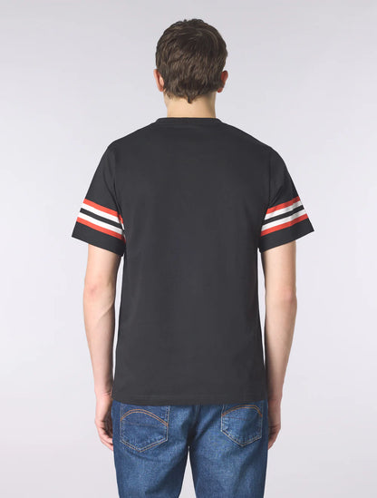 Pretty Green Stratosphere Sleeve Stripe T-Shirt Black