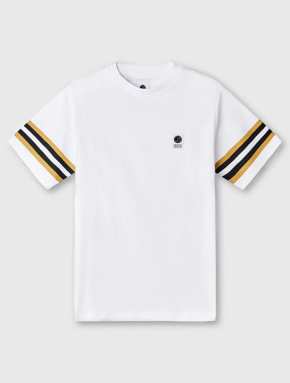 Pretty Green Stratosphere Sleeve Stripe T-Shirt White