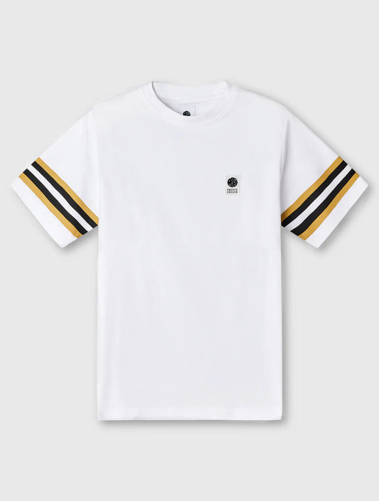 Pretty Green Stratosphere Sleeve Stripe T-Shirt White