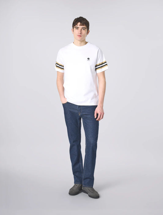 Pretty Green Stratosphere Sleeve Stripe T-Shirt White