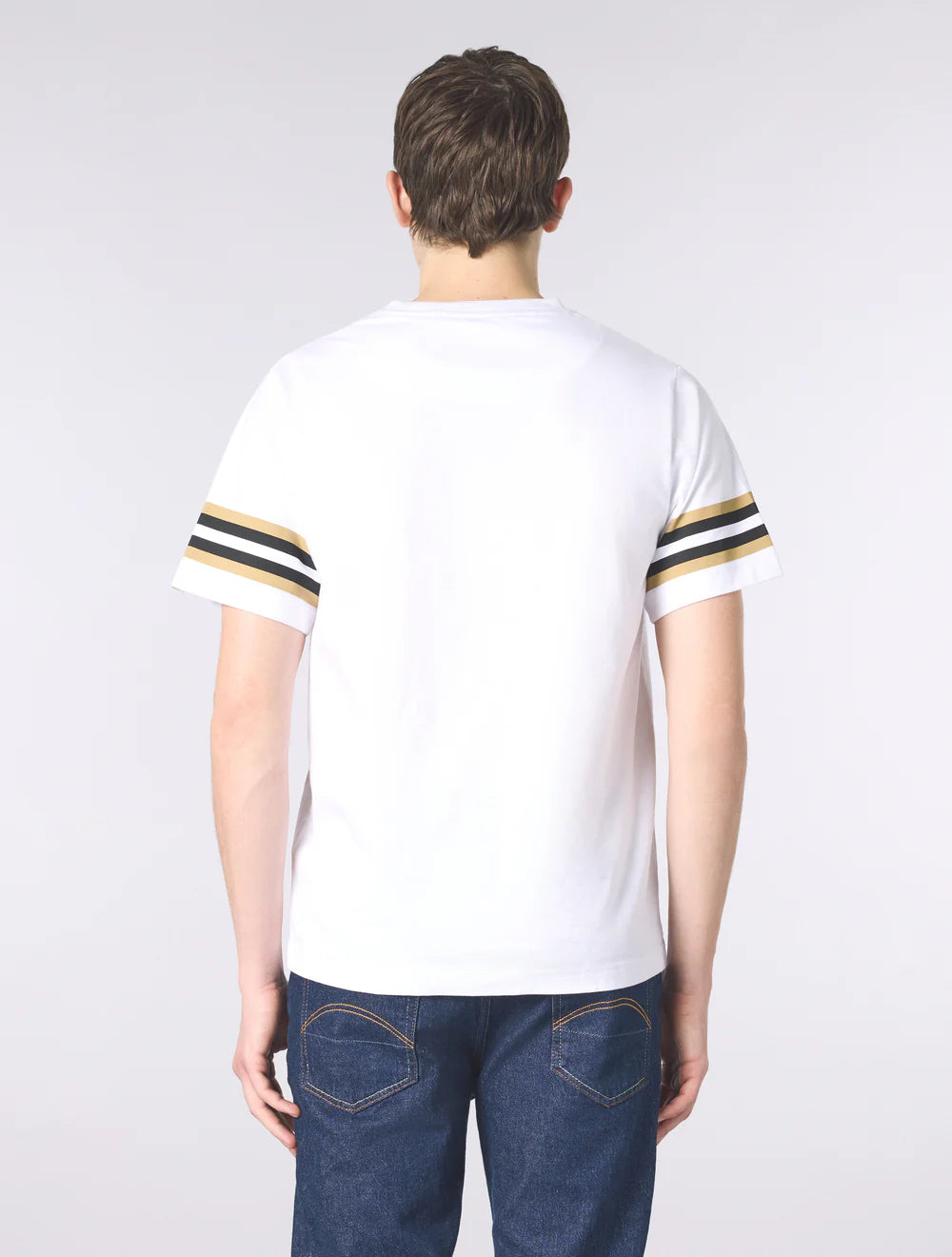 Pretty Green Stratosphere Sleeve Stripe T-Shirt White