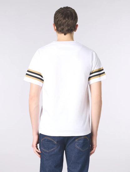 Pretty Green Stratosphere Sleeve Stripe T-Shirt White