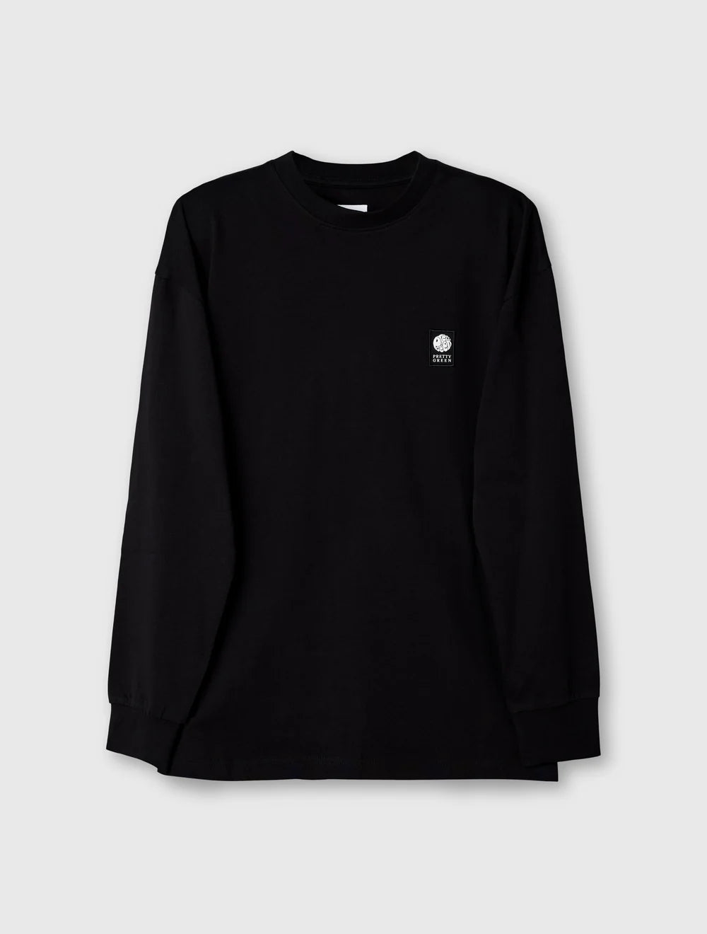 Pretty Green Brennan Long Sleeve T-Shirt Black