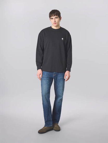Pretty Green Brennan Long Sleeve T-Shirt Black
