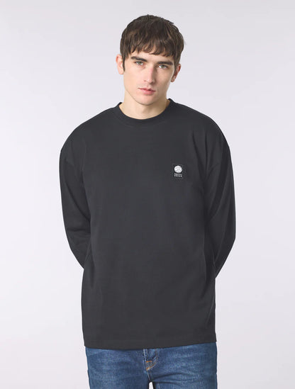 Pretty Green Brennan Long Sleeve T-Shirt Black
