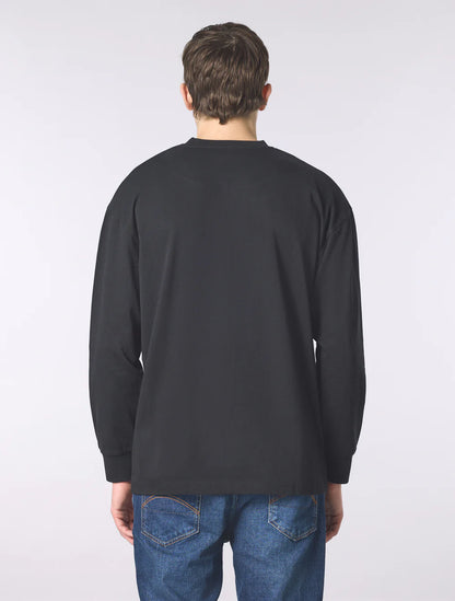 Pretty Green Brennan Long Sleeve T-Shirt Black