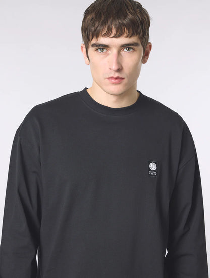 Pretty Green Brennan Long Sleeve T-Shirt Black
