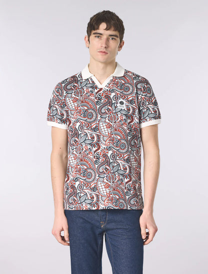 Pretty Green Resonance Printed Polo Shirt Multi