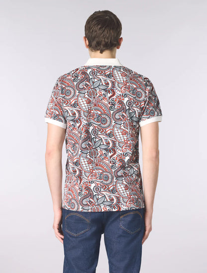 Pretty Green Resonance Printed Polo Shirt Multi