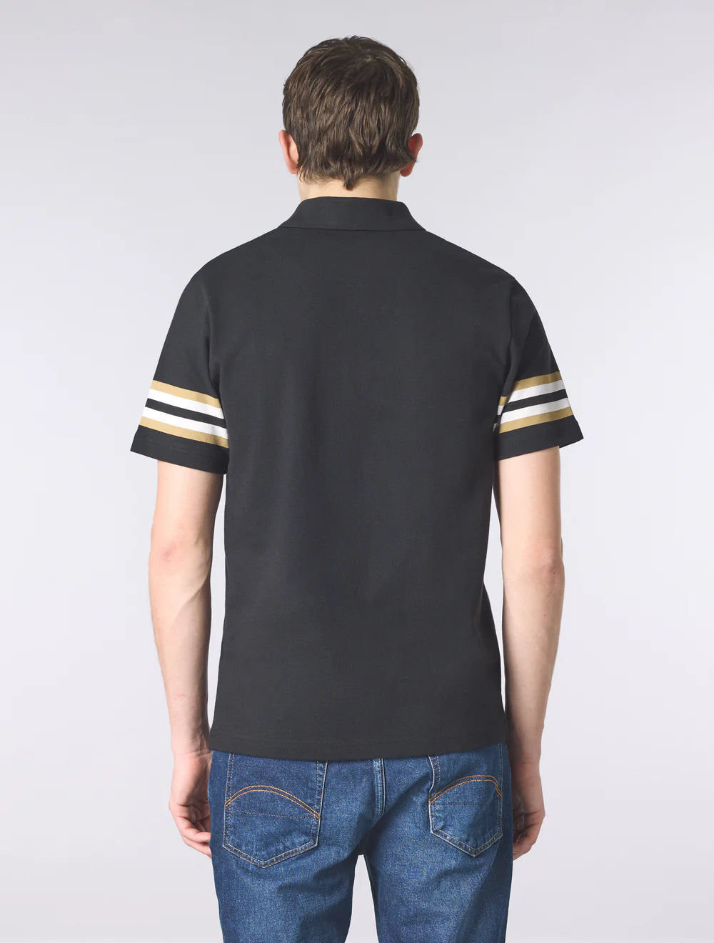 Pretty Green Stratosphere Sleeve Stripe Polo Shirt Black
