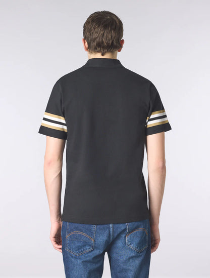 Pretty Green Stratosphere Sleeve Stripe Polo Shirt Black