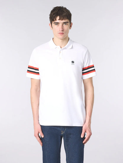 Pretty Green Stratosphere Sleeve Stripe Polo Shirt White