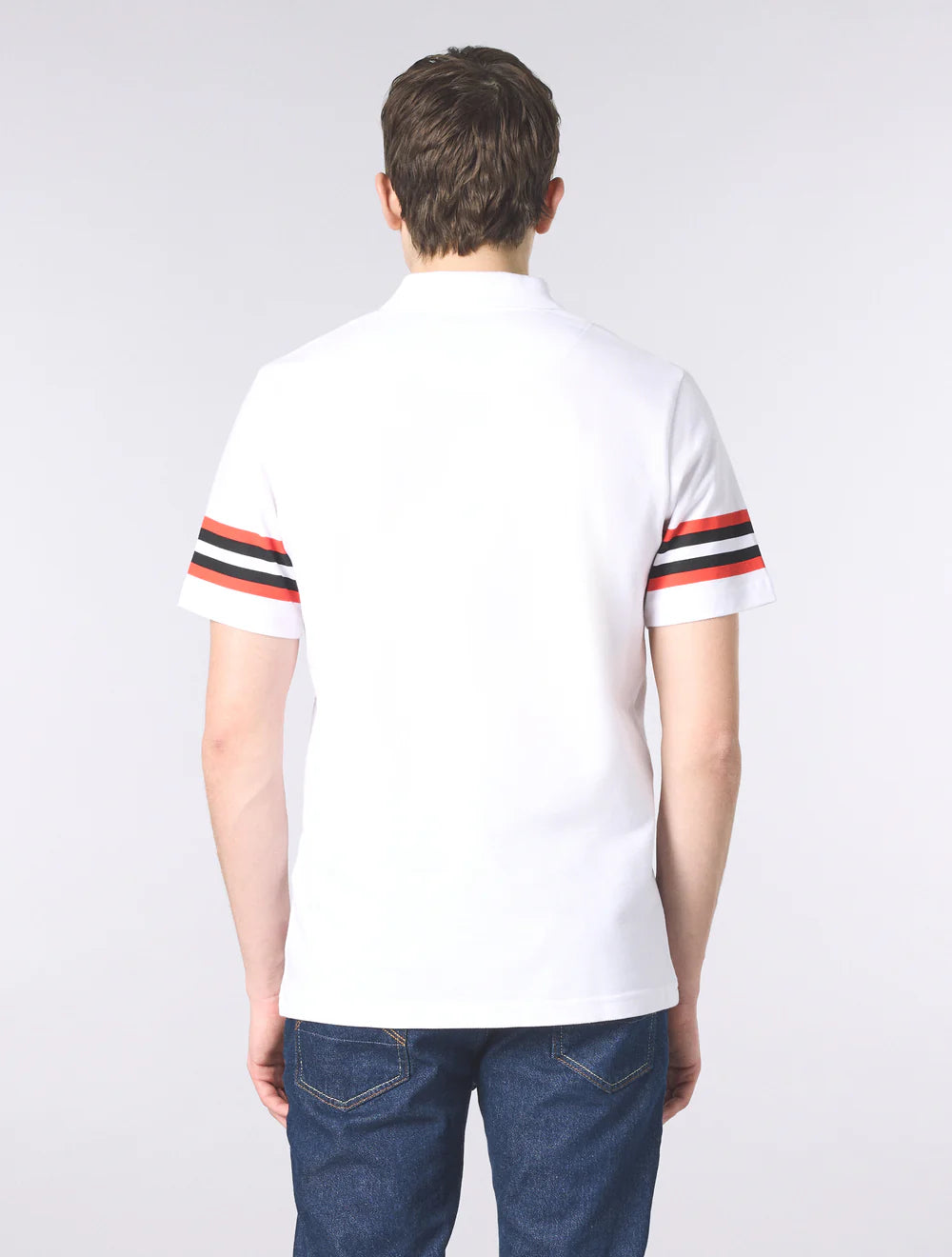 Pretty Green Stratosphere Sleeve Stripe Polo Shirt White