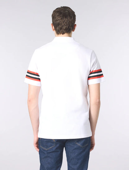 Pretty Green Stratosphere Sleeve Stripe Polo Shirt White