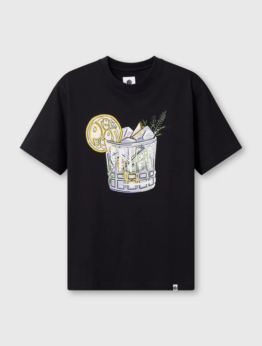 Pretty Green Gin And Tonic T-Shirt Black