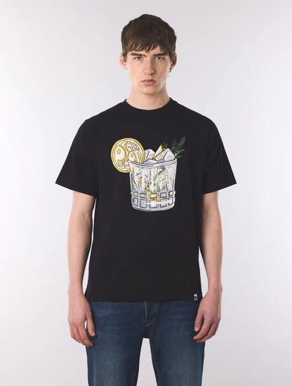 Pretty Green Gin And Tonic T-Shirt Black