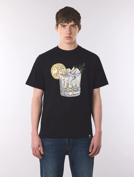 Pretty Green Gin And Tonic T-Shirt Black