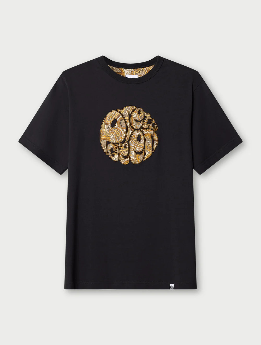 Pretty Green Hermosa Paisley Logo T-Shirt Black